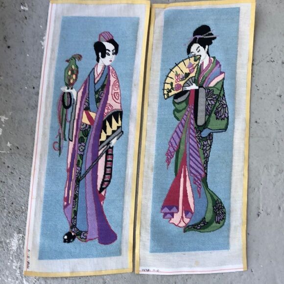 Geisha needlepoint  - Picture 1 of 5